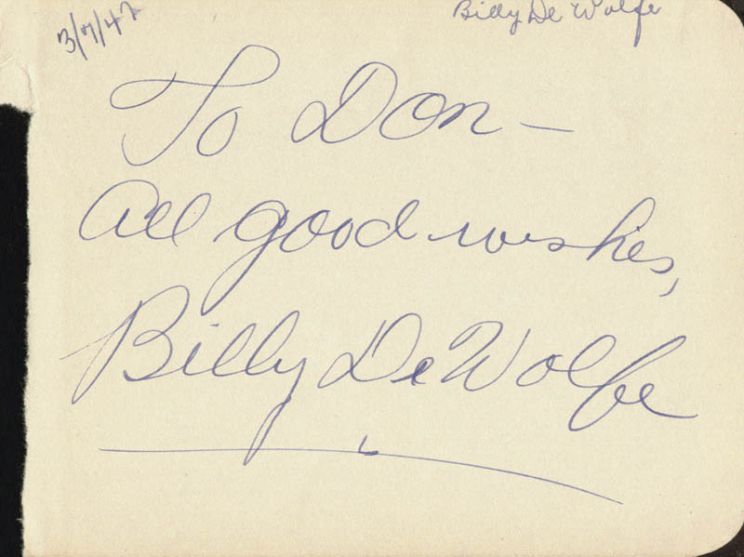 Billy De Wolfe
