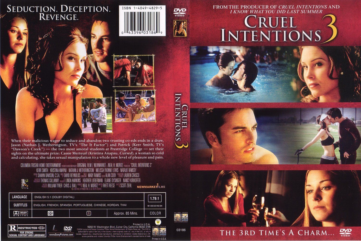 Жестокие игры музыка. Cruel intentions 3 2004. Жестокая игра (DVD). Жестокие игры 3 Постер. Жестокие игры 3 Керр Смит.