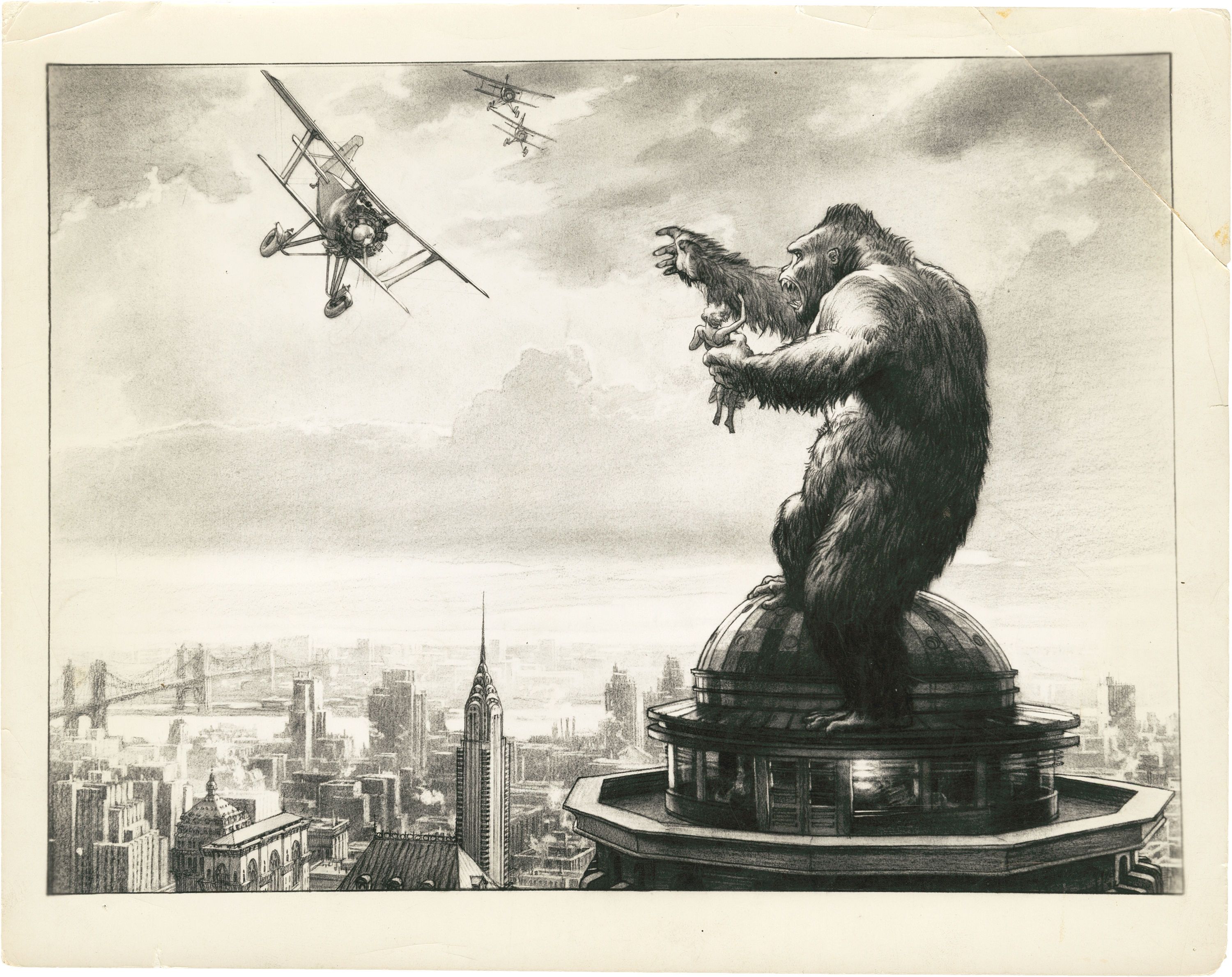 King kong new empire. Кинг Конг 1933. Концепт арт Кинг Конг 2005. "Кинг Конг" (1933) Нью Йорк.